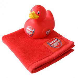 Arsenal F.C Bath Time Duck with Flannel